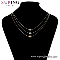 64882 xuping многоцветный золотой комплект ювелирных изделий для женщин, китайский оптовый последний комплект с ожерельем и серьгами